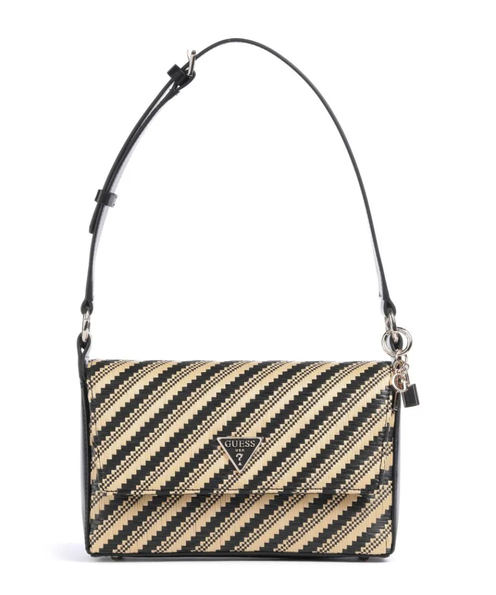 Simona Schultertasche Polypropylen natur/schwarz