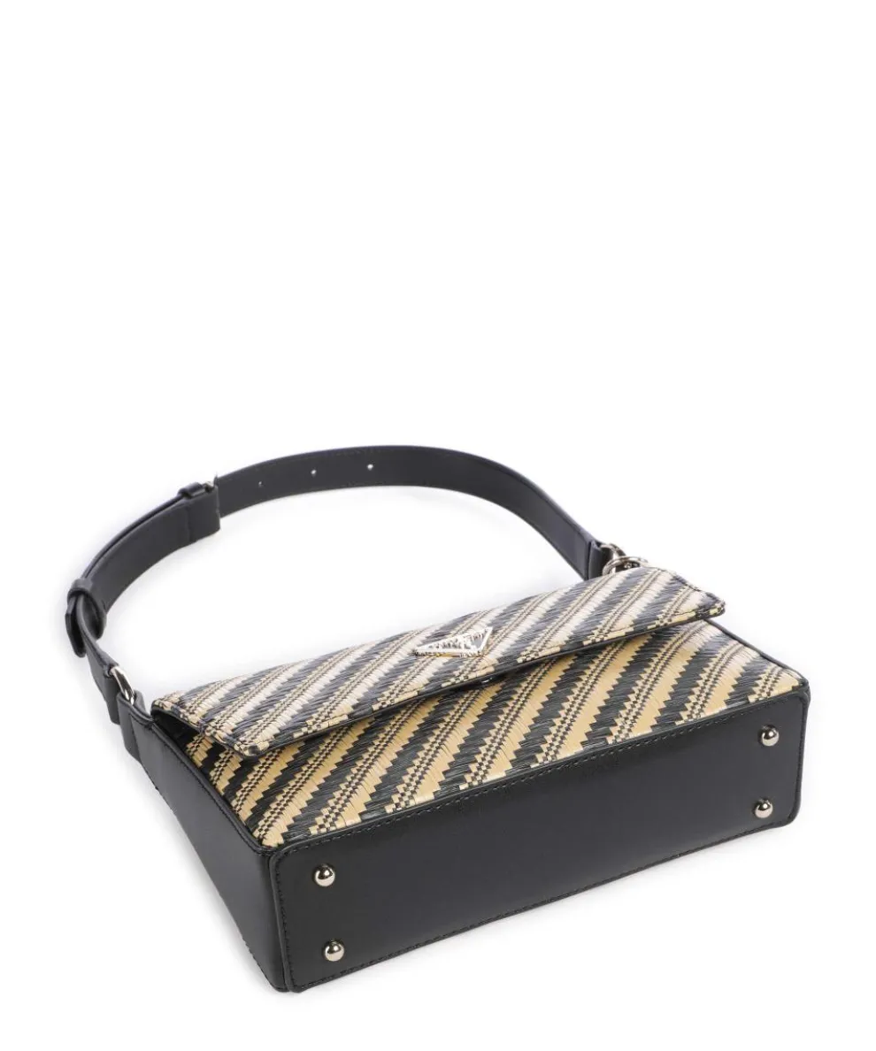 Simona Schultertasche Polypropylen natur/schwarz