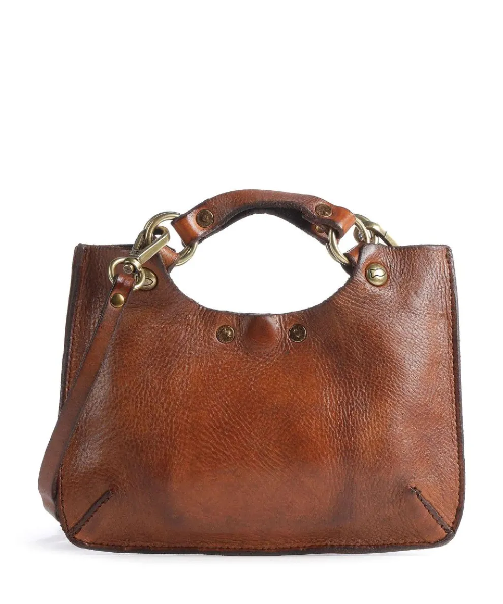 Handtasche fein genarbtes Rindsleder cognac