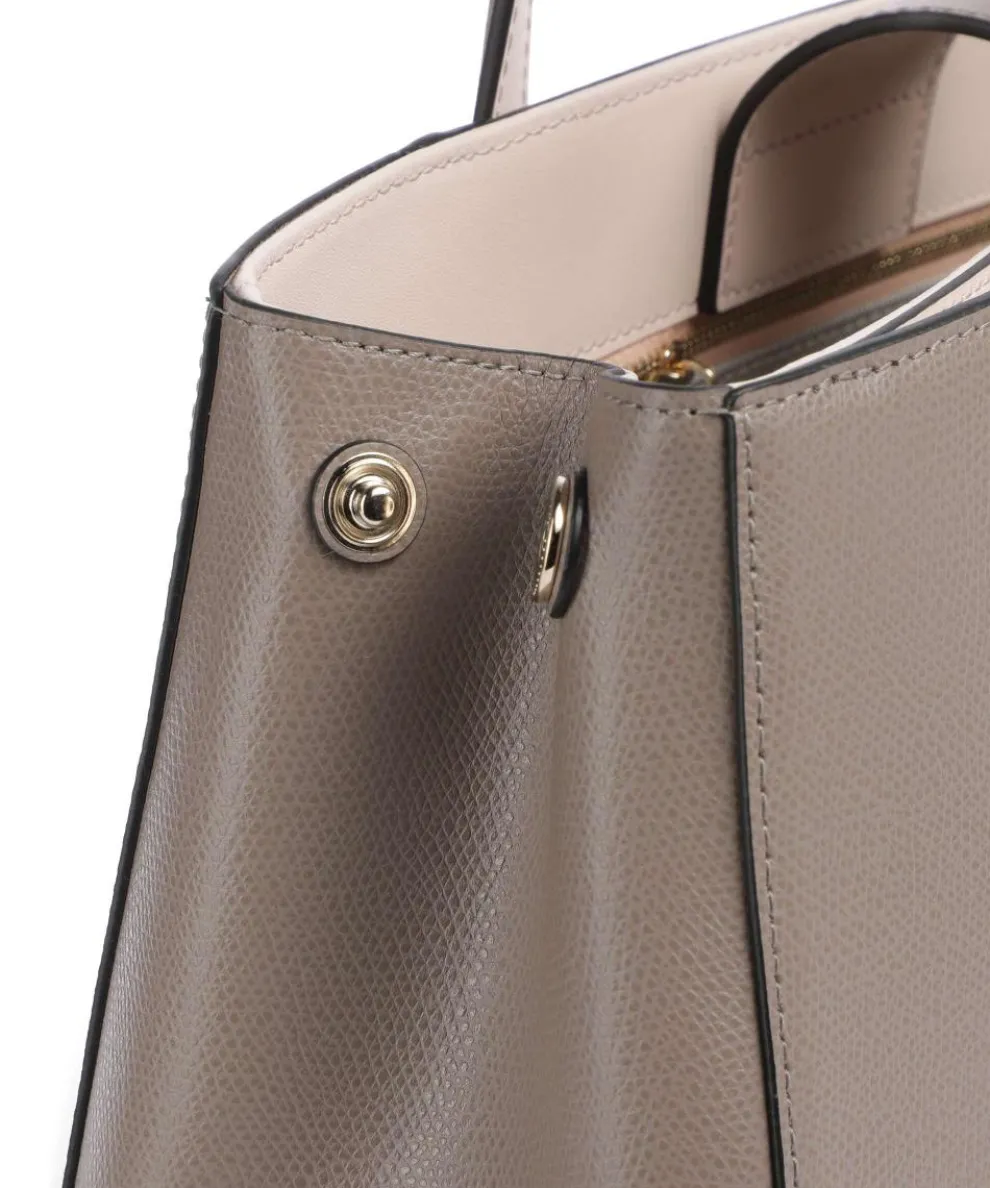 Riva L Shopper genarbtes Leder taupe