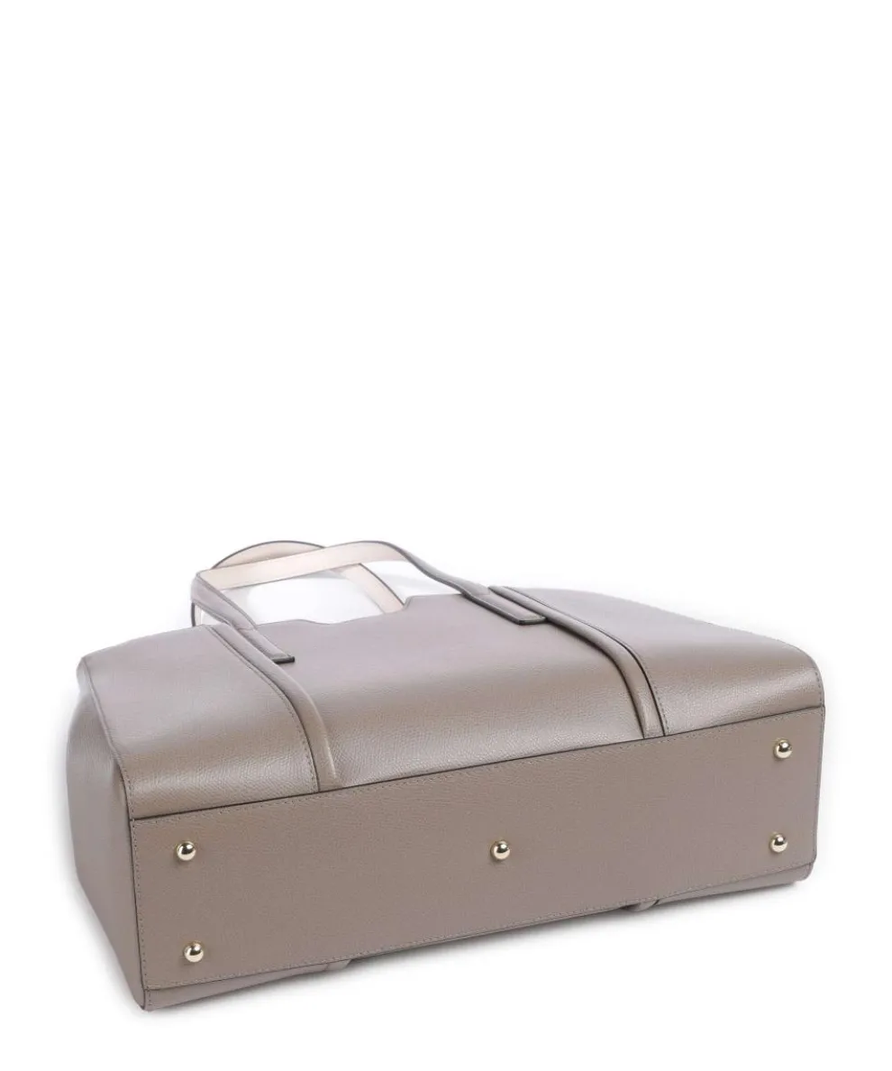 Riva L Shopper genarbtes Leder taupe