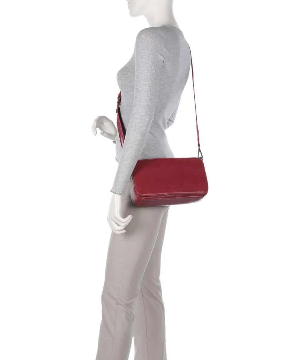 Clarice Sheep Natural Umhängetasche Schafsleder rot