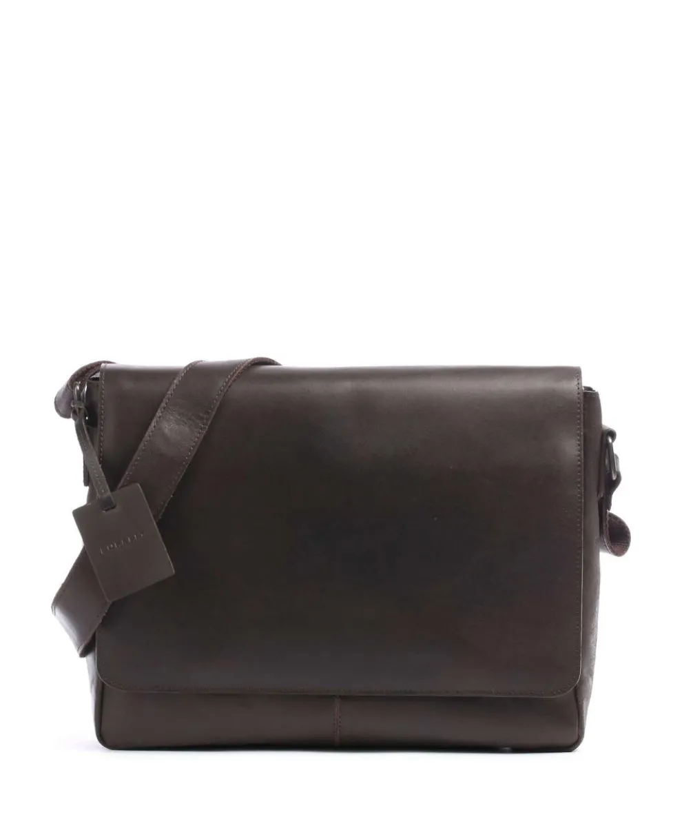 Vintage Juul Kuriertasche Kalbsleder dunkelbraun