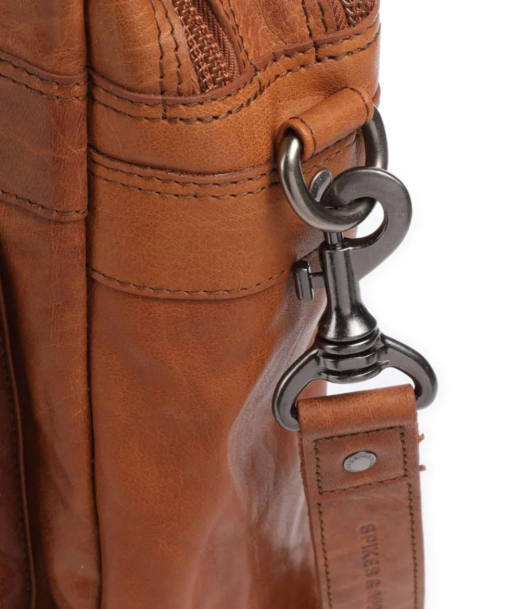Bronco Aktentasche 16″ genarbtes Leder cognac