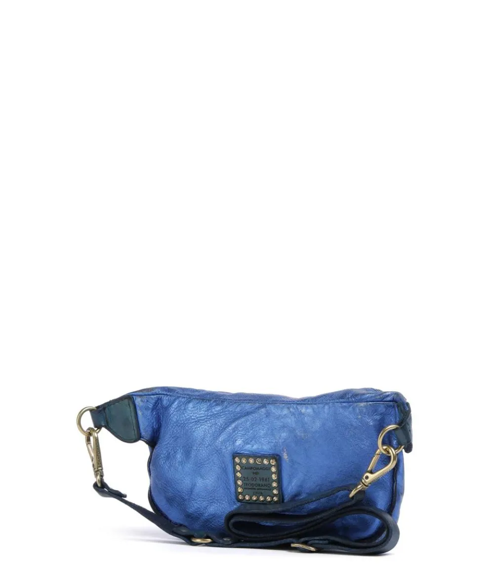 Gürteltasche genarbtes Rindsleder blau