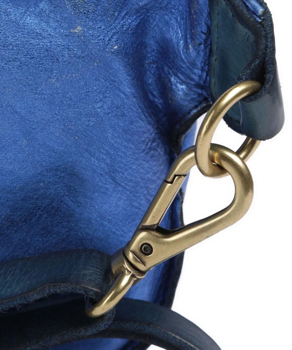 Gürteltasche genarbtes Rindsleder blau