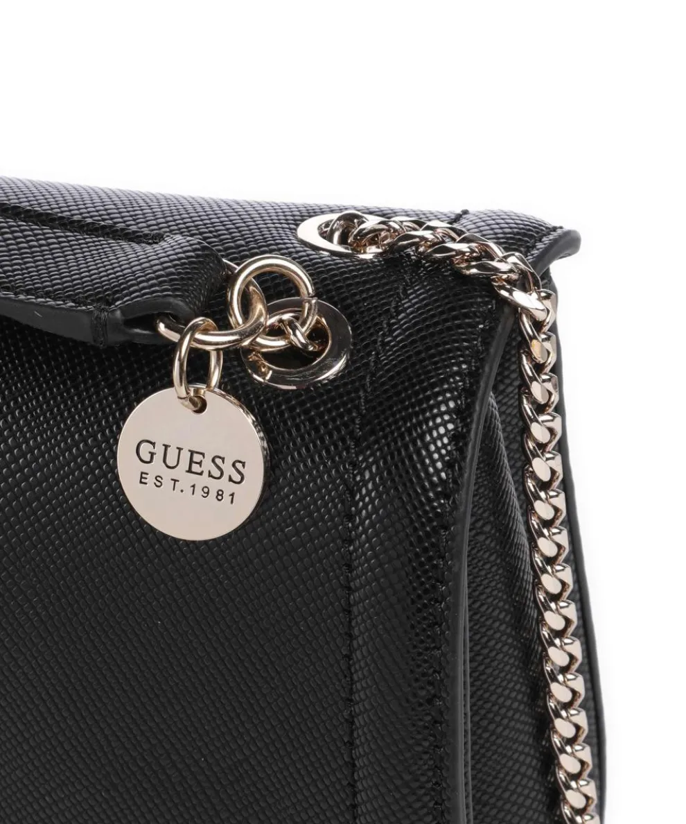 Noelle Schultertasche Lederimitat schwarz