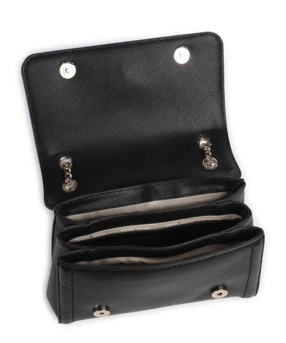 Noelle Schultertasche Lederimitat schwarz