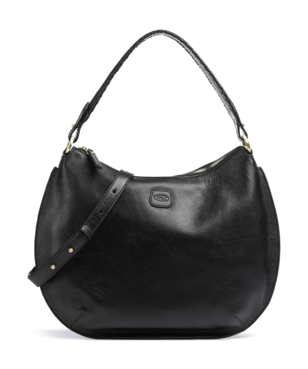 Volterra Beuteltasche fein genarbtes Rindsleder schwarz