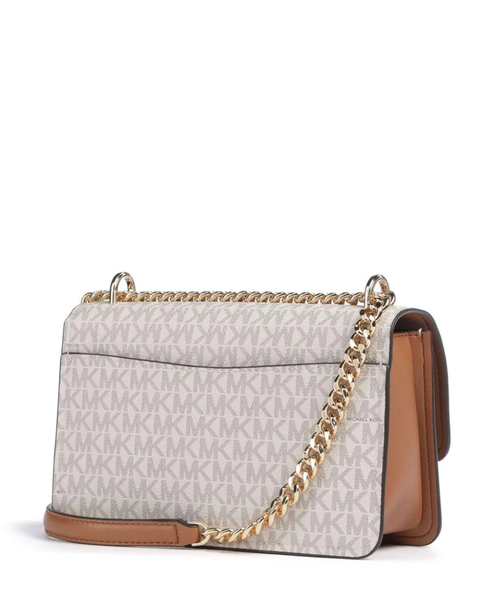 Claire Schultertasche Lederimitat elfenbein