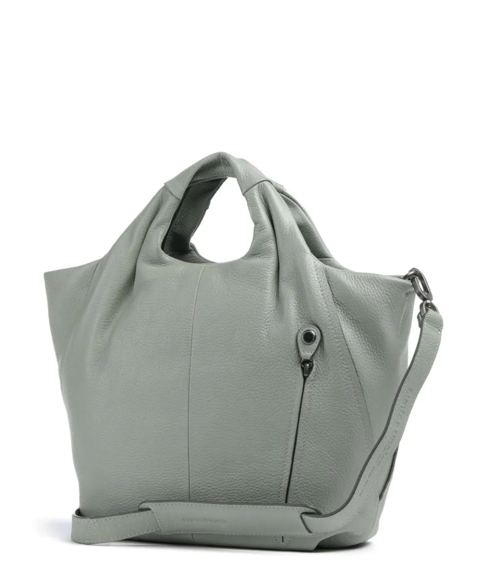Philocalists Dearie Handtasche genarbtes Leder graugrün