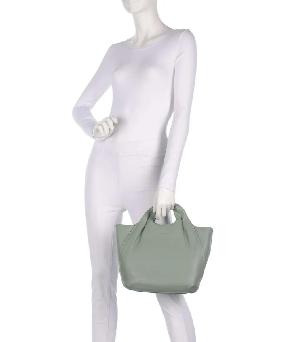 Philocalists Dearie Handtasche genarbtes Leder graugrün