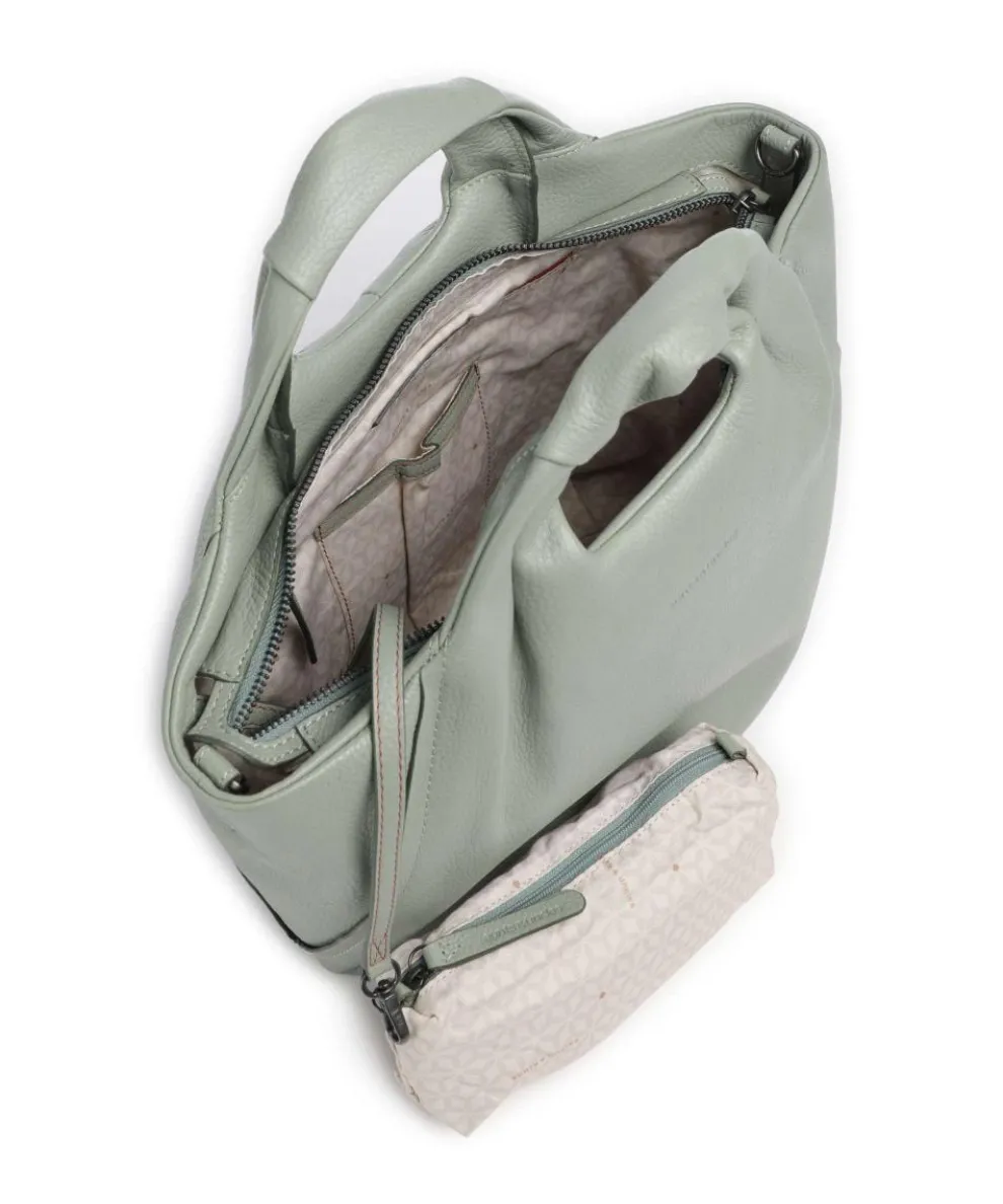Philocalists Dearie Handtasche genarbtes Leder graugrün