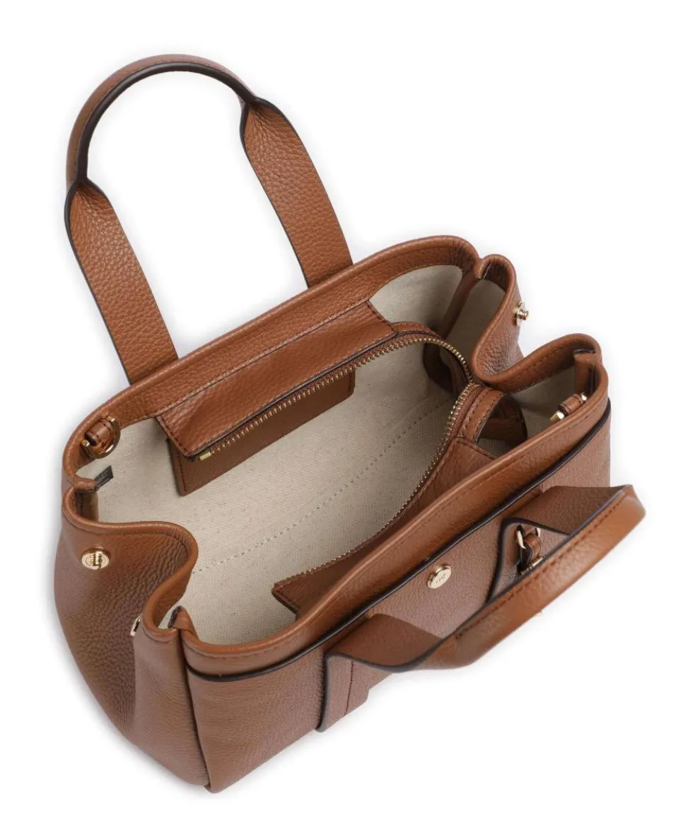 Romee XS Handtasche genarbtes Rindsleder braun