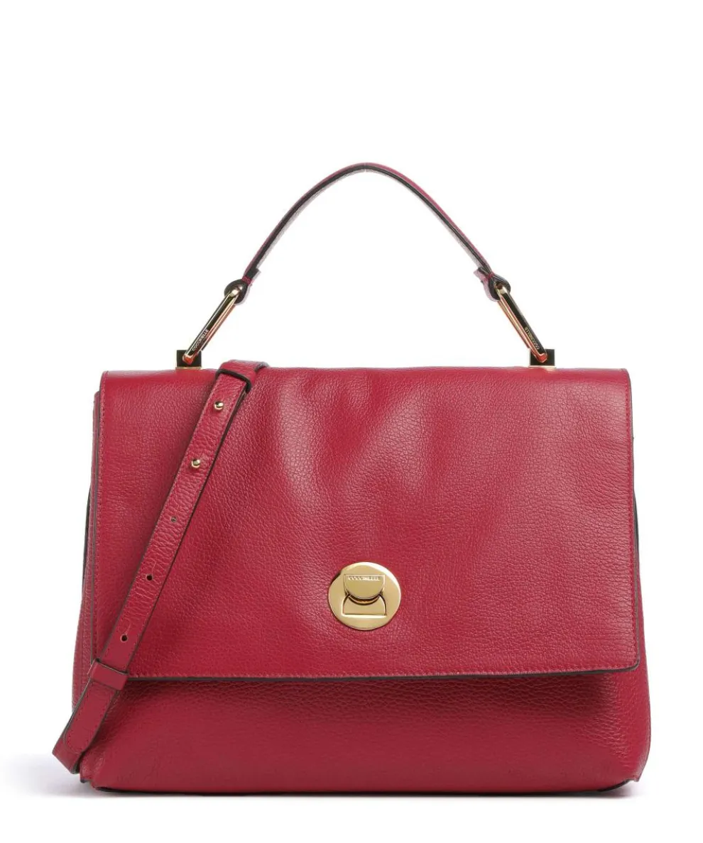 Liya Handtasche genarbtes Leder rot