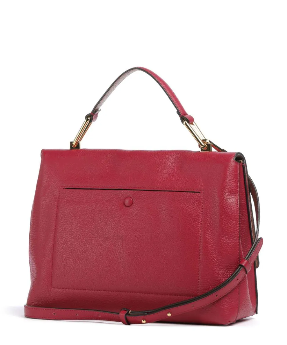 Liya Handtasche genarbtes Leder rot