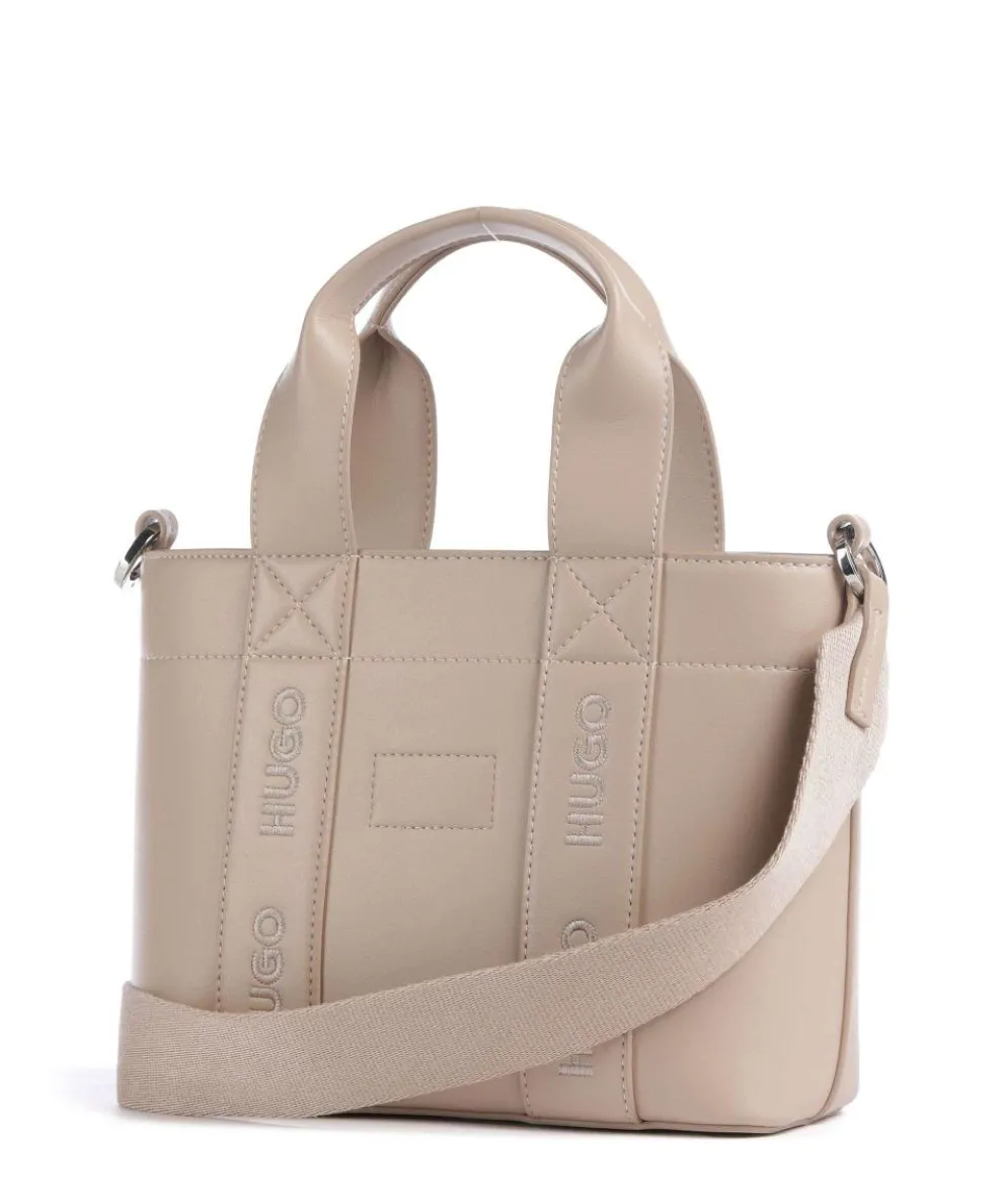 Becky Handtasche Lederimitat hellbraun