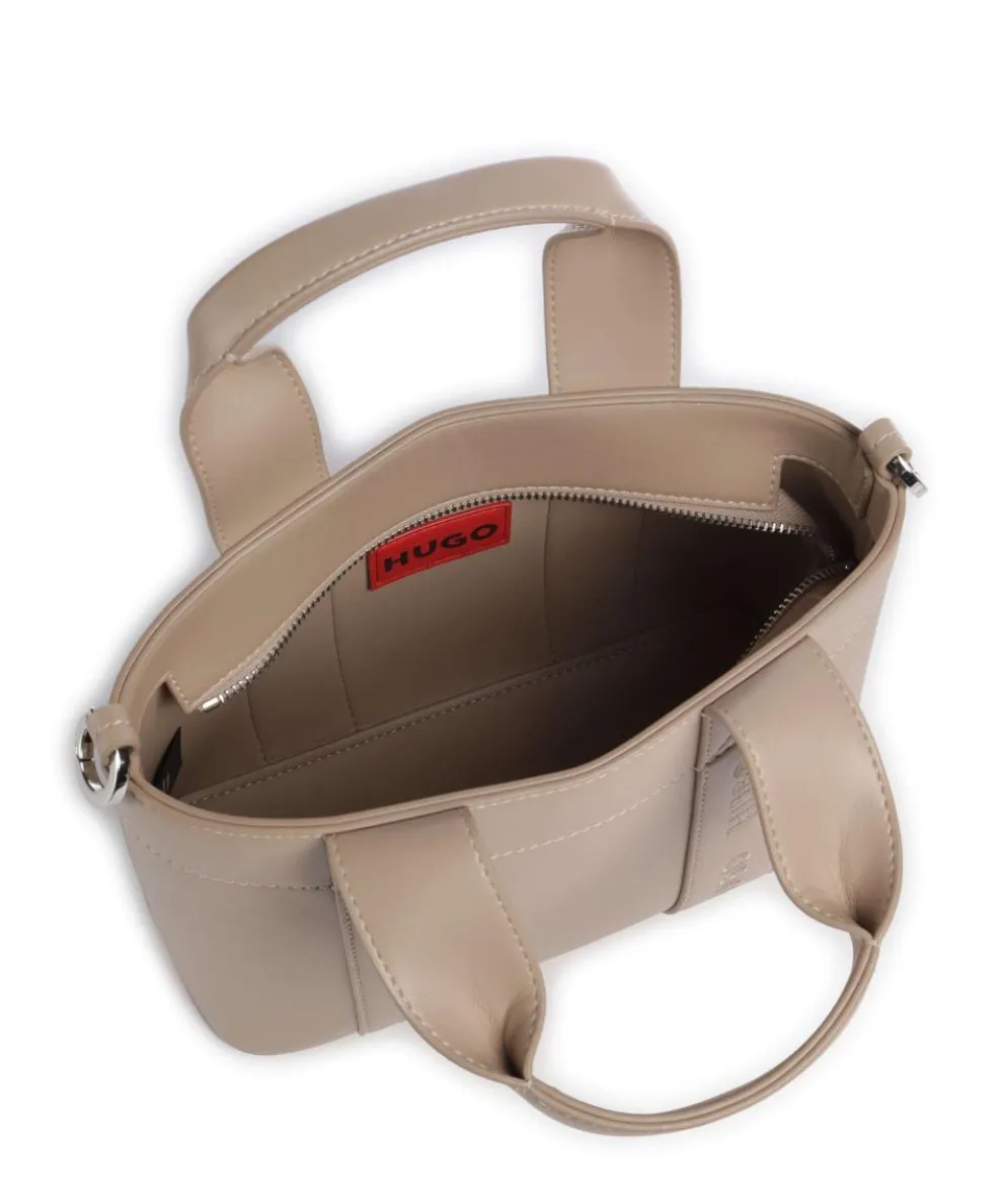 Becky Handtasche Lederimitat hellbraun