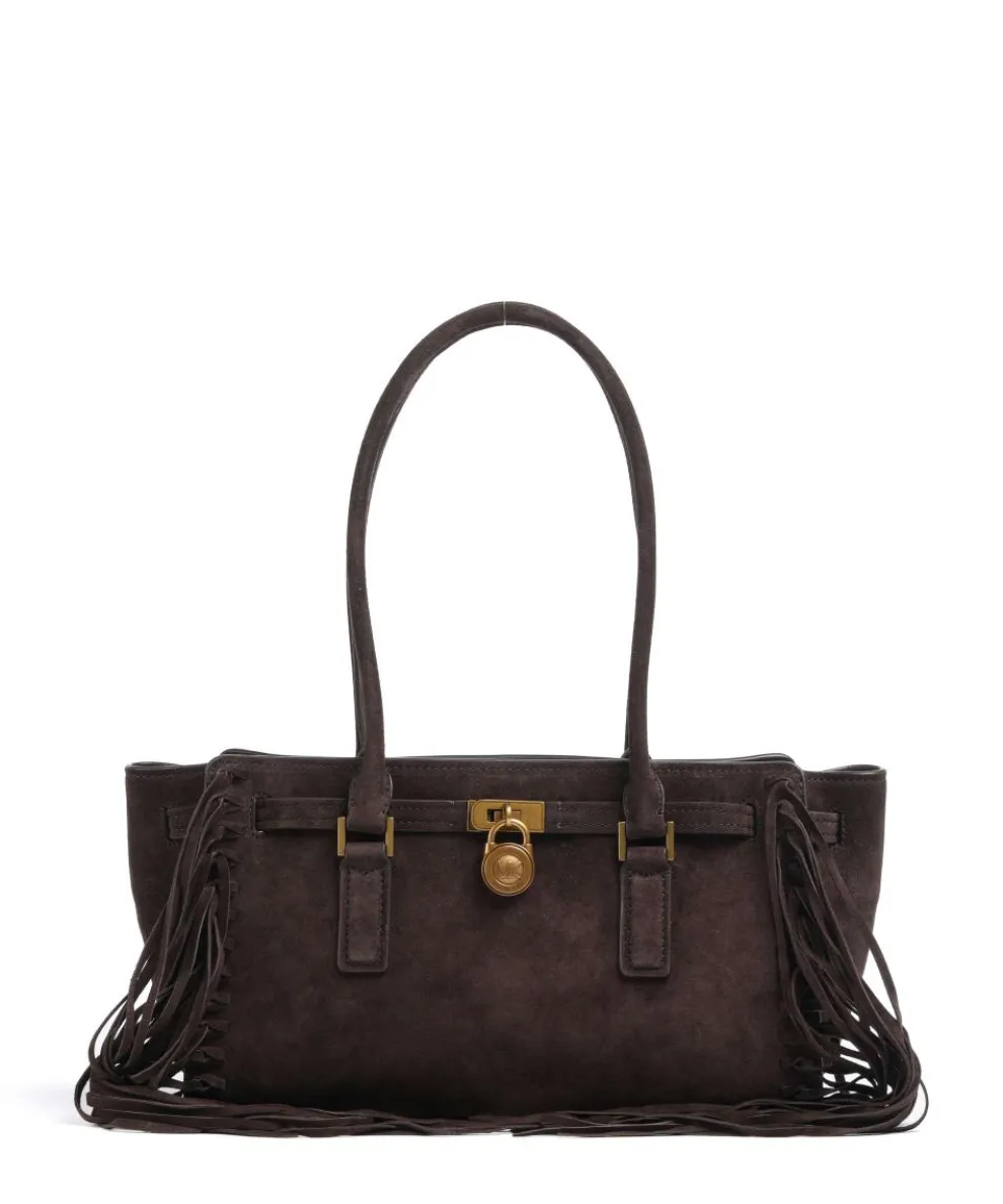 Hamilton Small Schultertasche aufgerautes Kalbsleder dunkelbraun