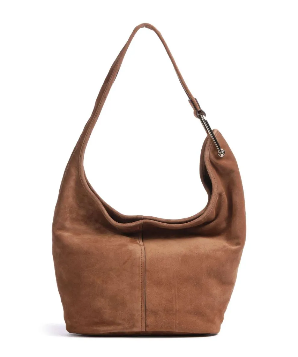 Sonny Beuteltasche aufgerautes Kalbsleder braun