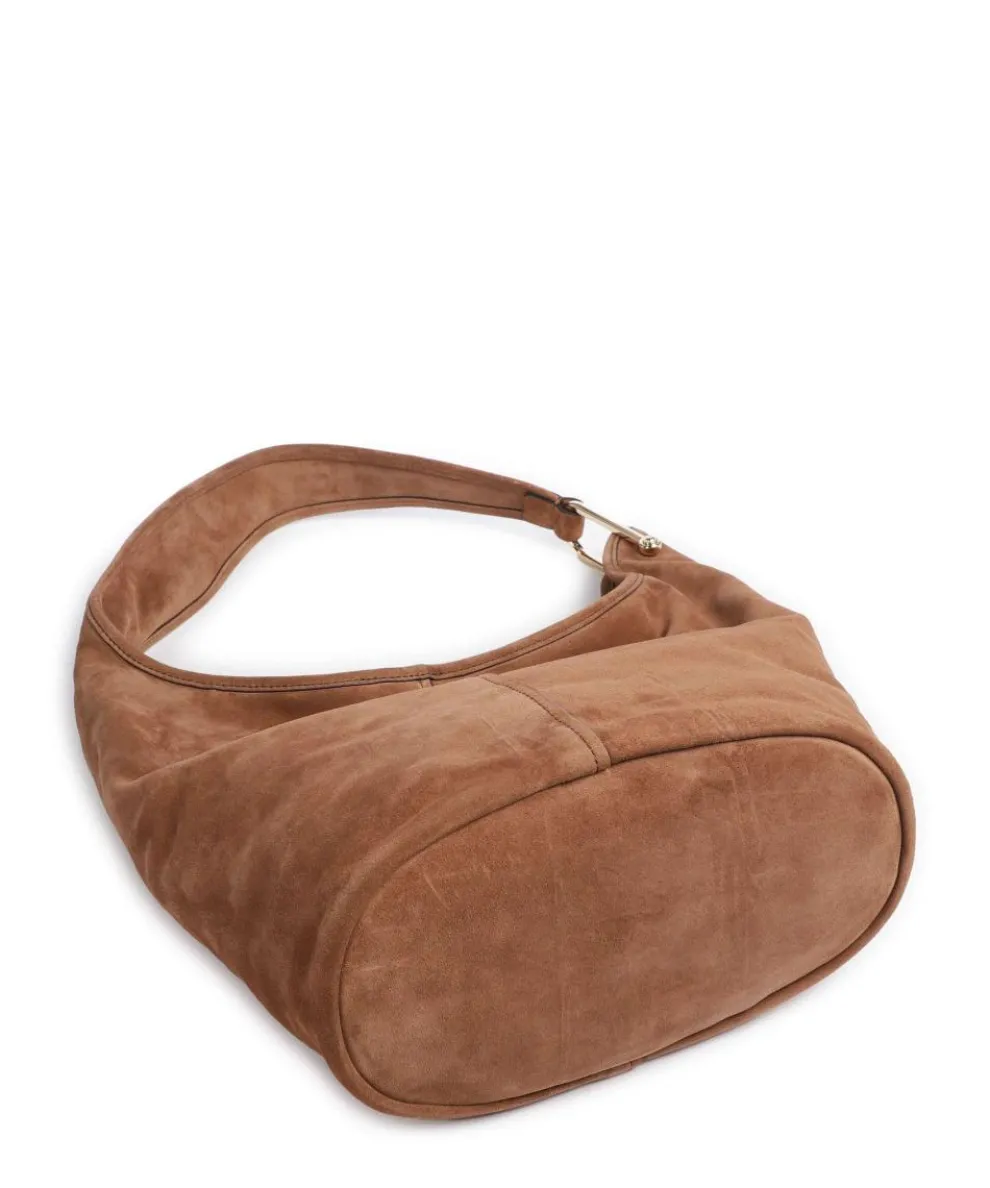 Sonny Beuteltasche aufgerautes Kalbsleder braun