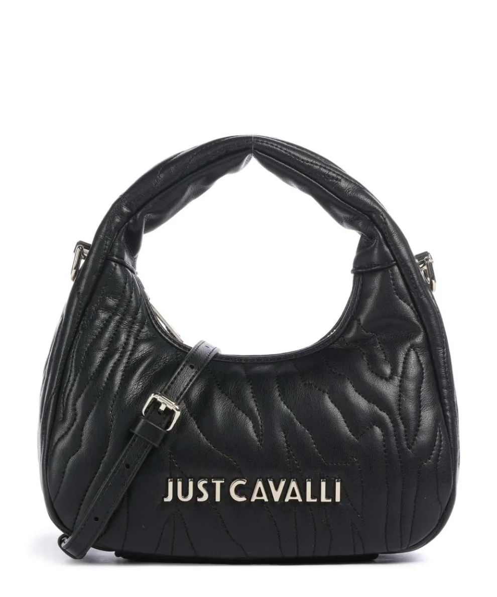 Quilted Zebra Handtasche Lederimitat schwarz