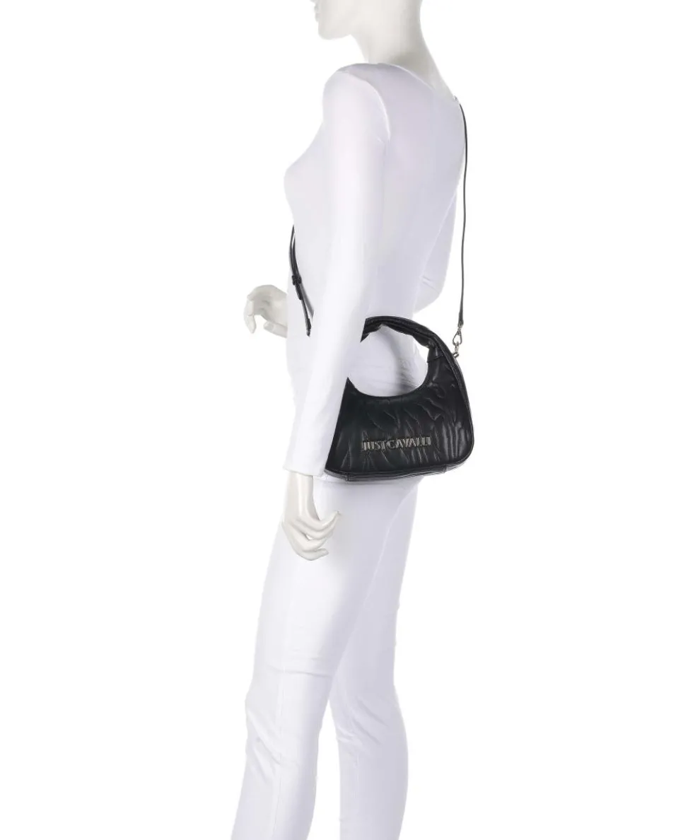 Quilted Zebra Handtasche Lederimitat schwarz