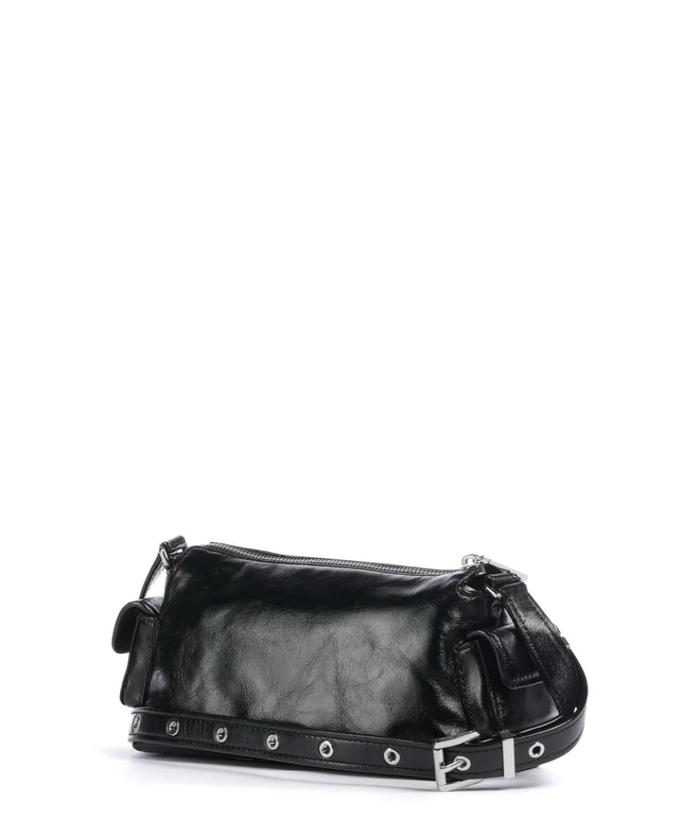 Dakota Small Umhängetasche fein genarbtes Rindsleder schwarz