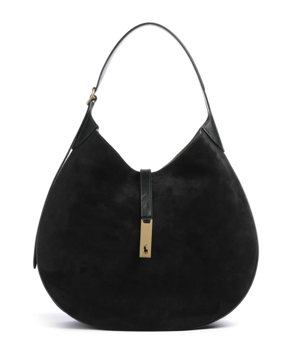 ID Collection Medium Beuteltasche aufgerautes Rindsleder schwarz