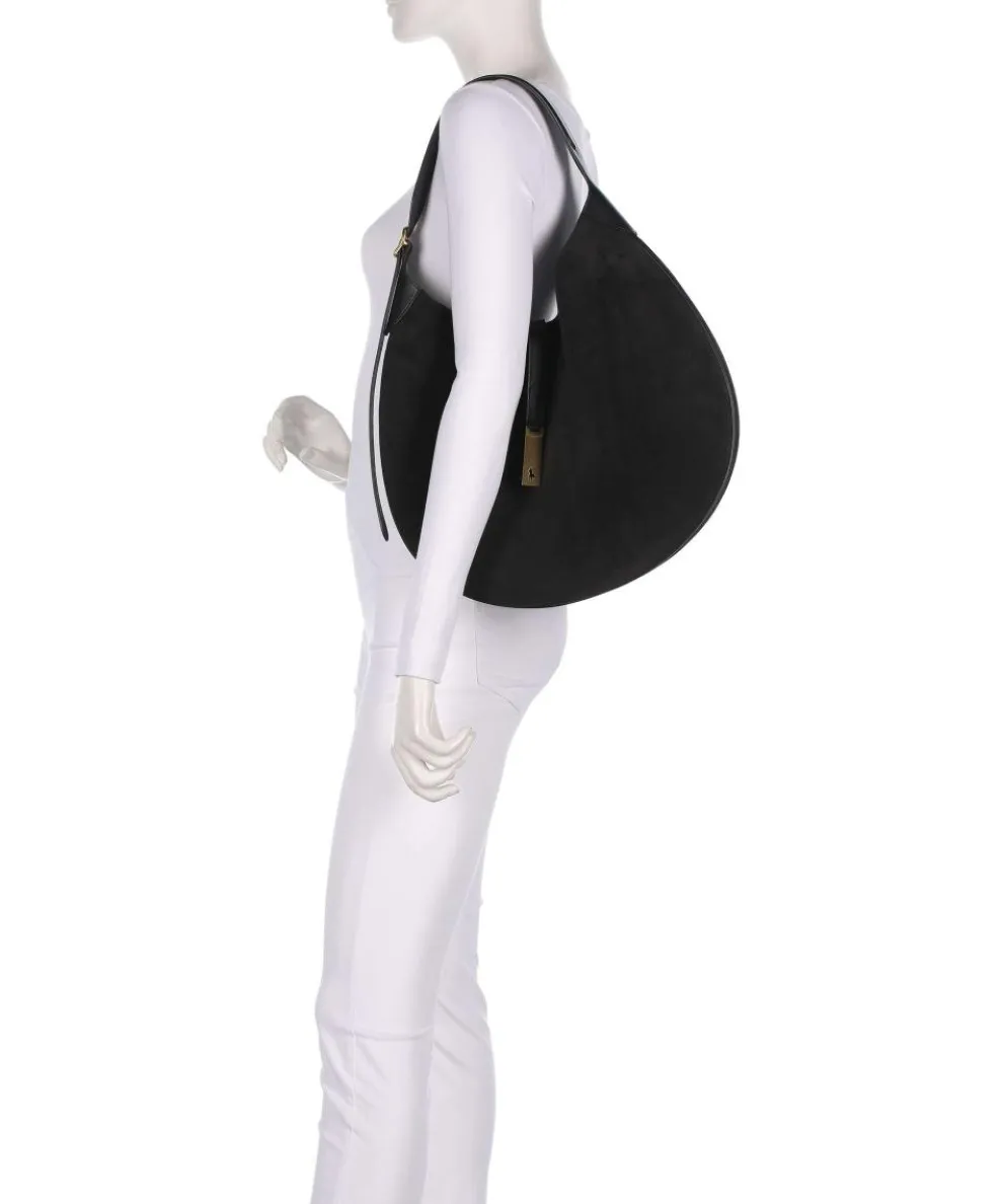 ID Collection Medium Beuteltasche aufgerautes Rindsleder schwarz