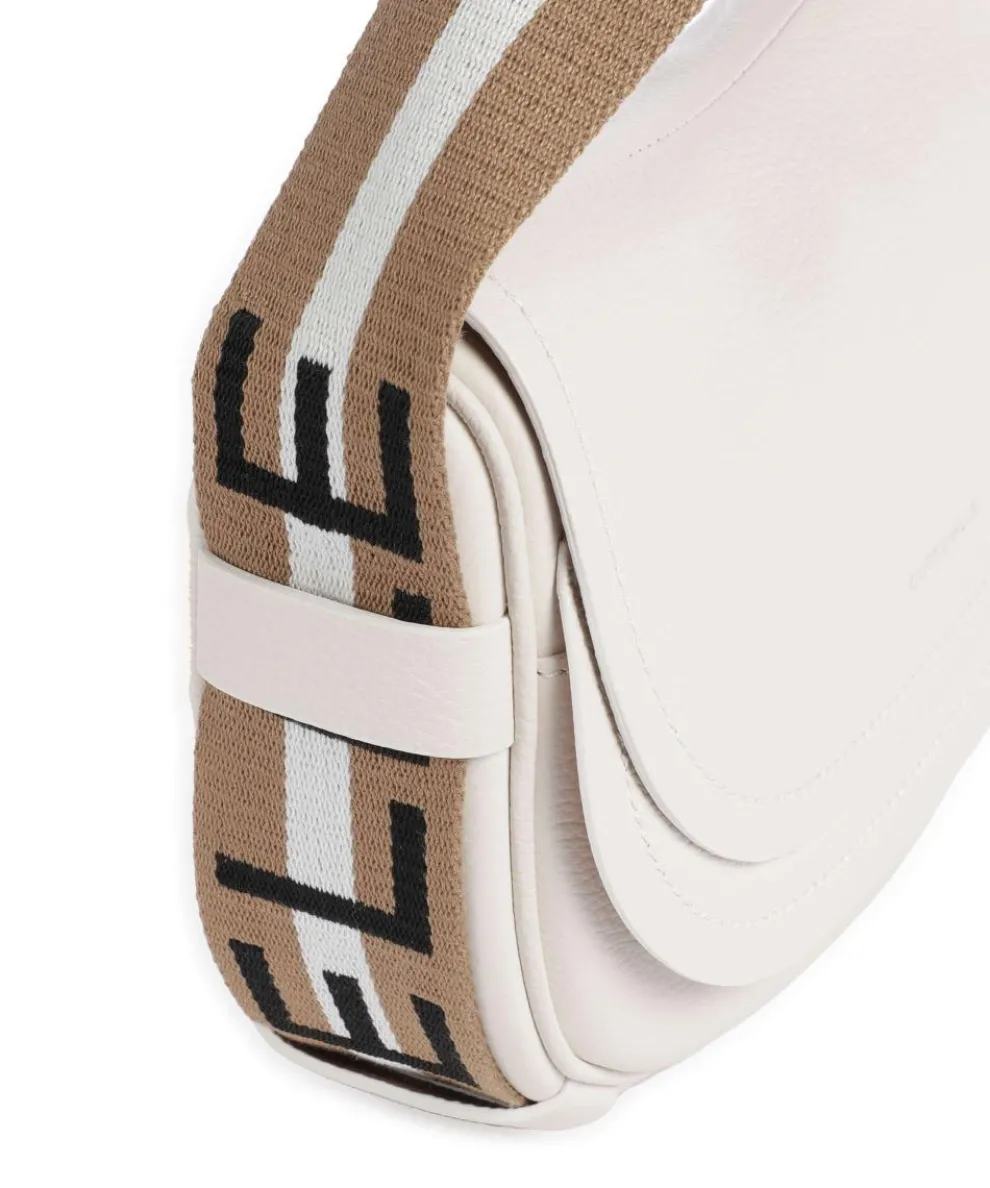 Raquel Umhängetasche genarbtes Leder weiß