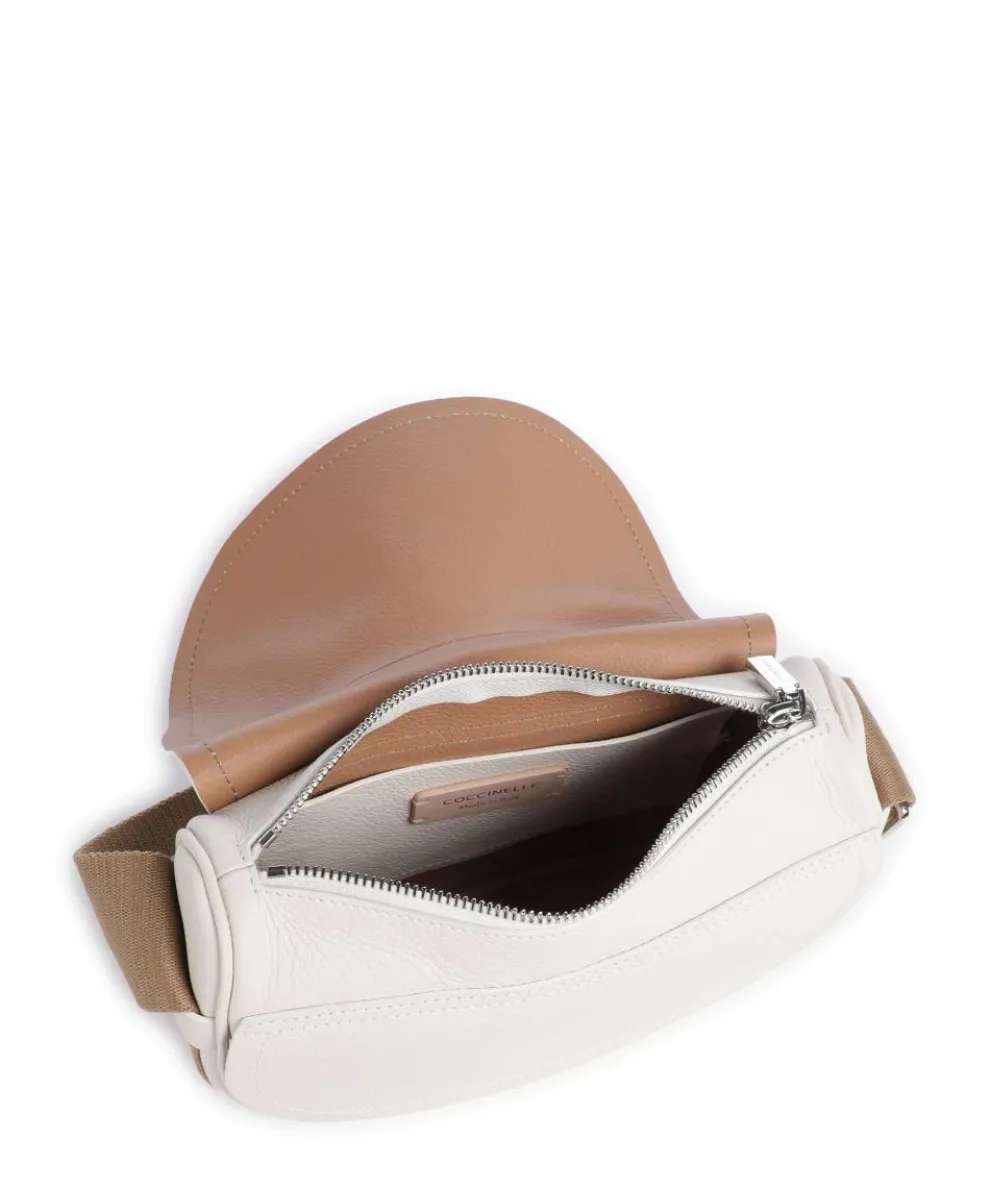 Raquel Umhängetasche genarbtes Leder weiß