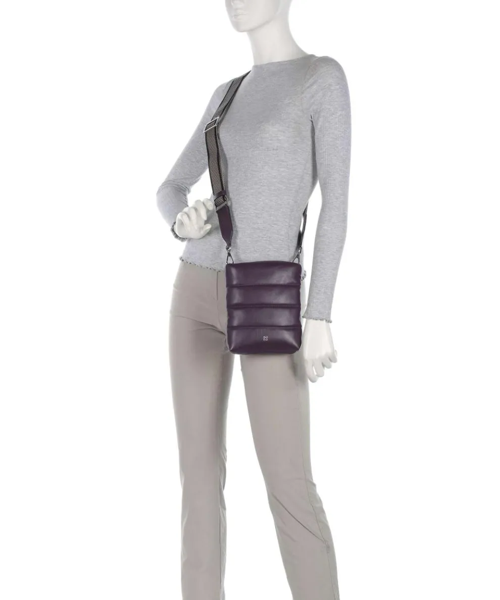 Falkland Umhängetasche fein genarbtes Leder aubergine