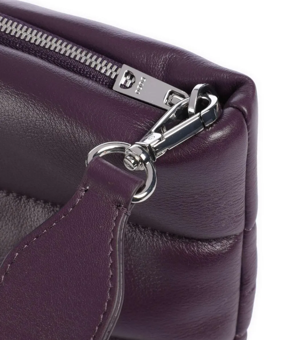 Falkland Umhängetasche fein genarbtes Leder aubergine