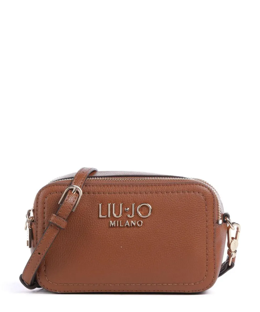 Ridhi S Umhängetasche Lederimitat dunkelbraun