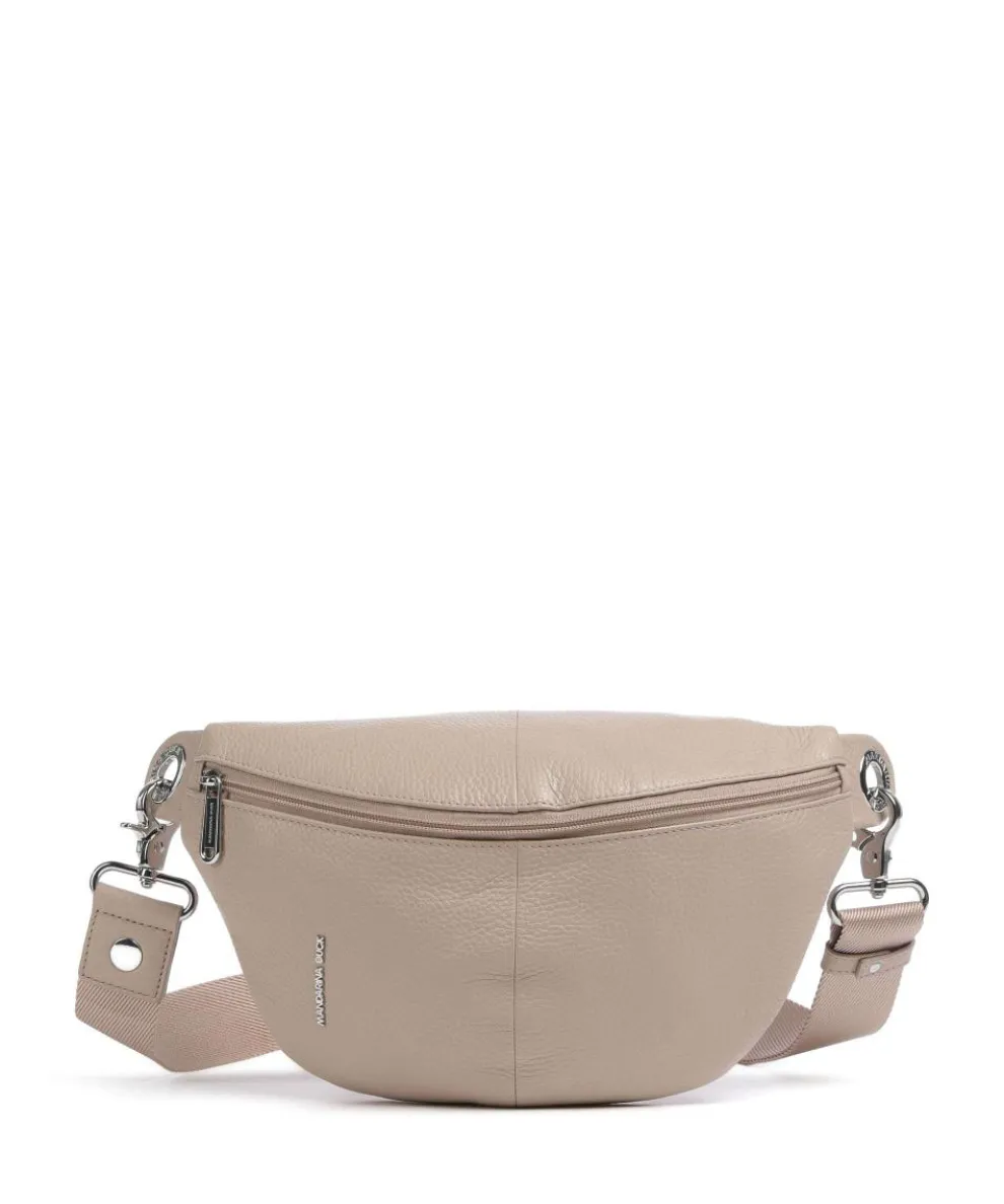 Mellow Leather Gürteltasche genarbtes Kalbsleder taupe