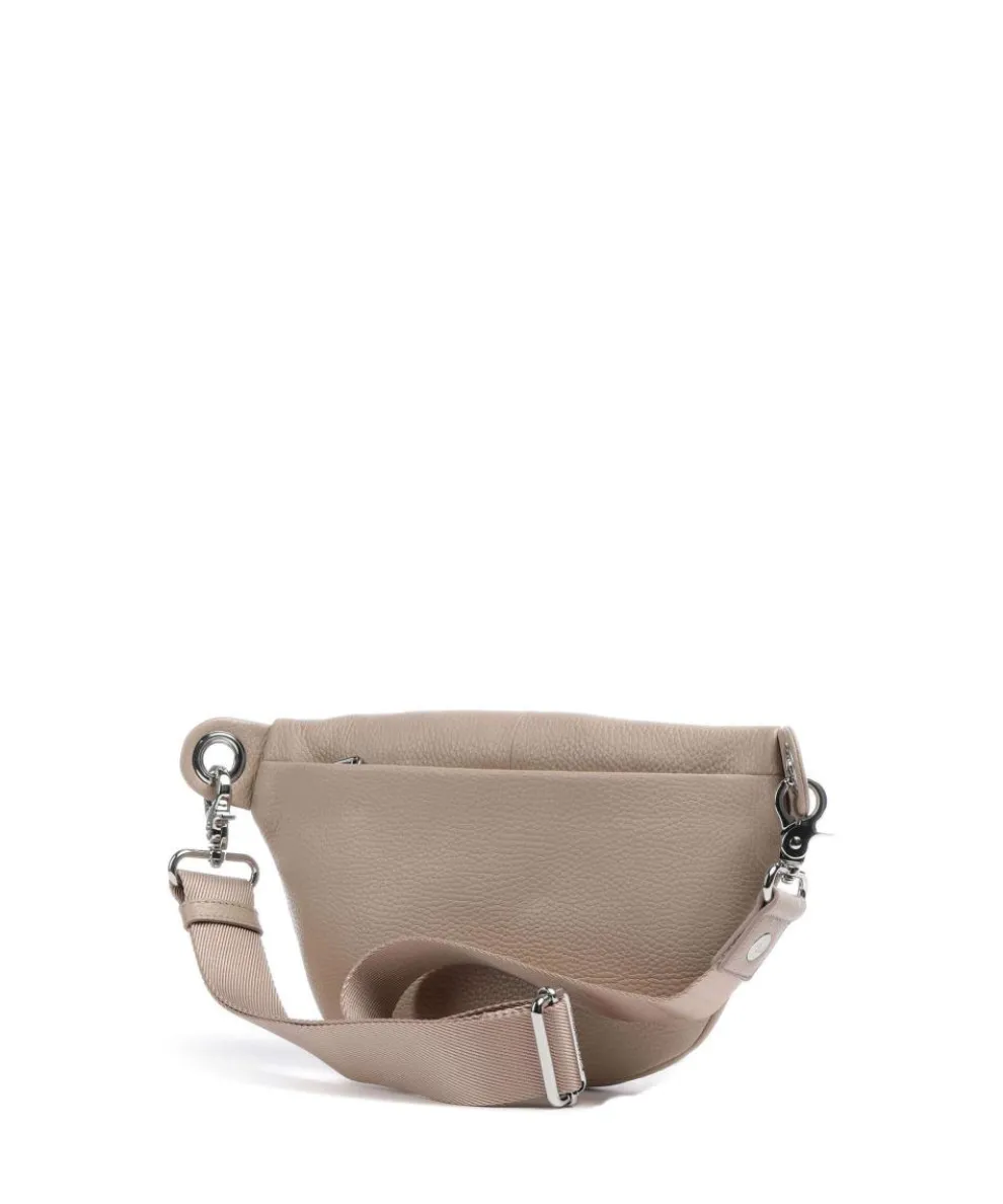 Mellow Leather Gürteltasche genarbtes Kalbsleder taupe