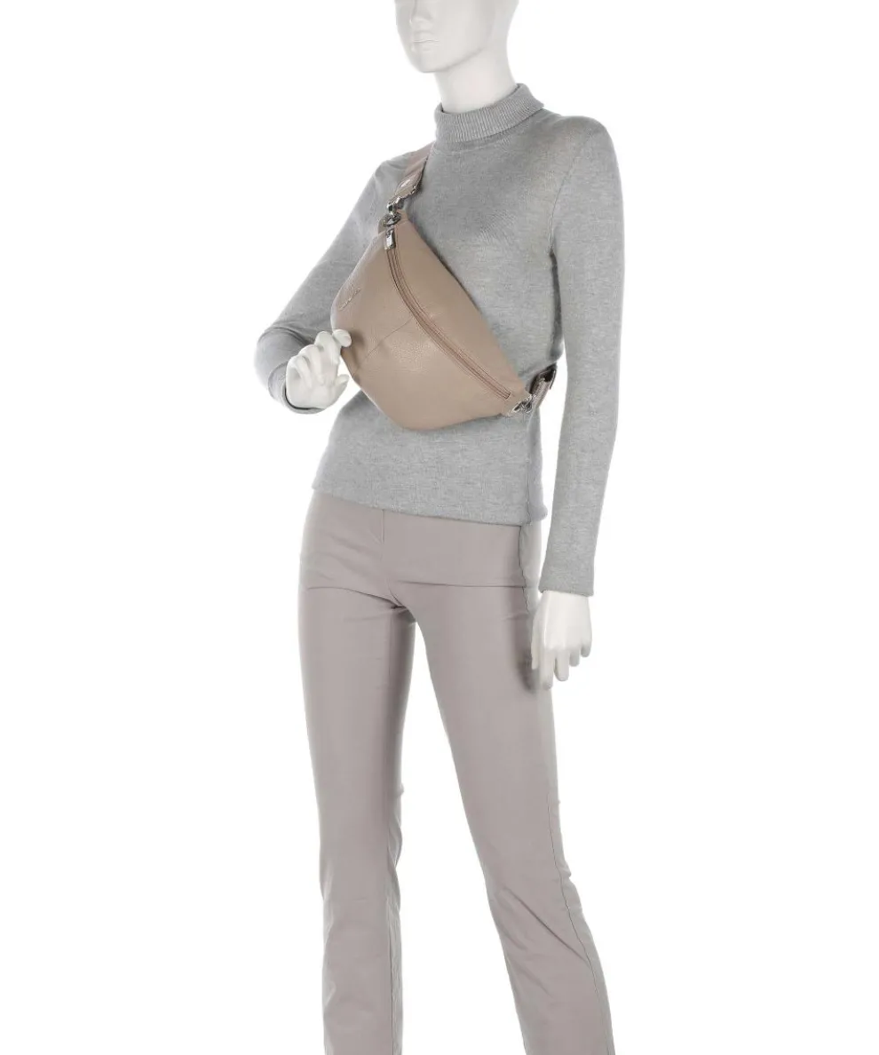 Mellow Leather Gürteltasche genarbtes Kalbsleder taupe