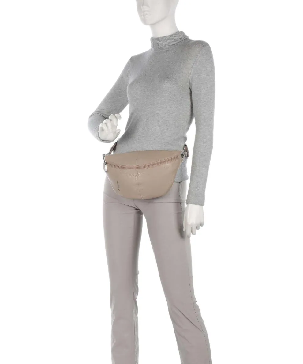 Mellow Leather Gürteltasche genarbtes Kalbsleder taupe