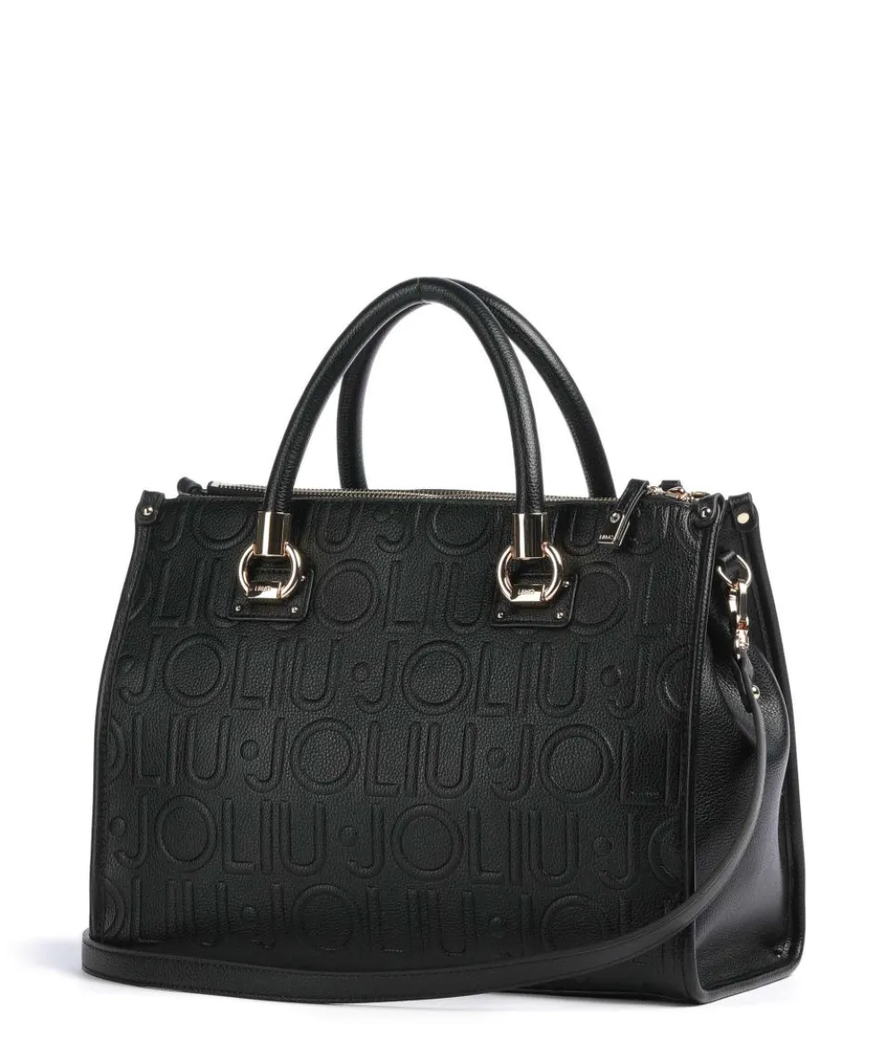 Manhattan M Handtasche Lederimitat schwarz