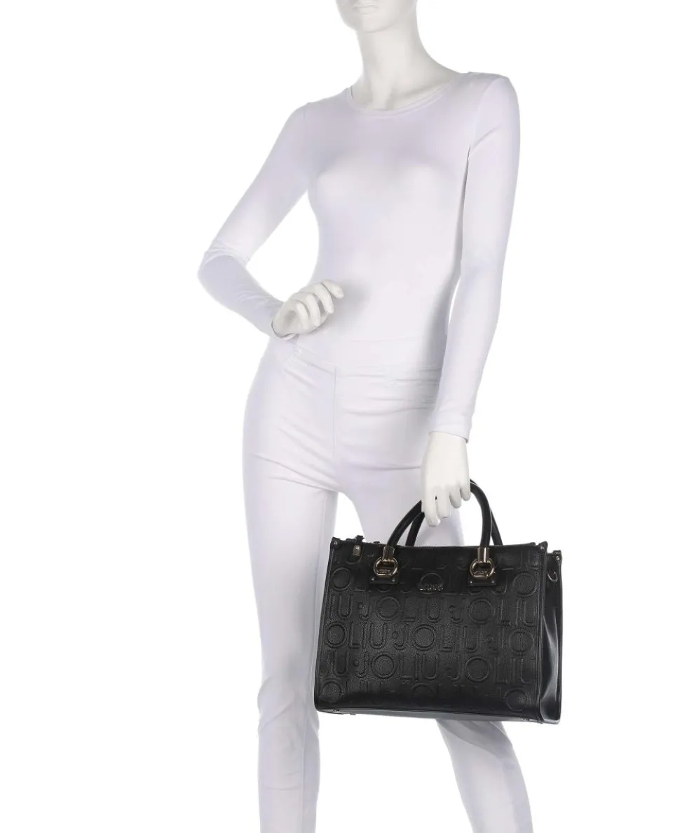 Manhattan M Handtasche Lederimitat schwarz