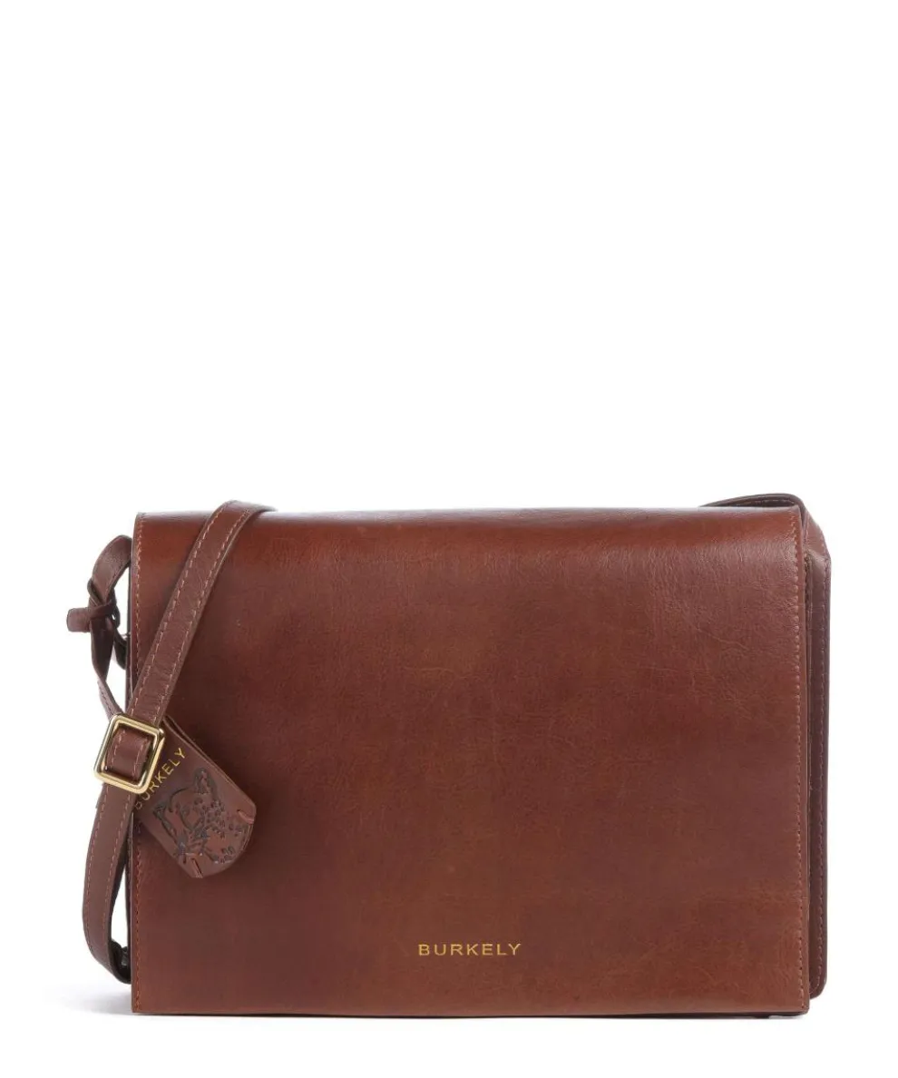 Fine Florence Umhängetasche genarbtes Leder braun