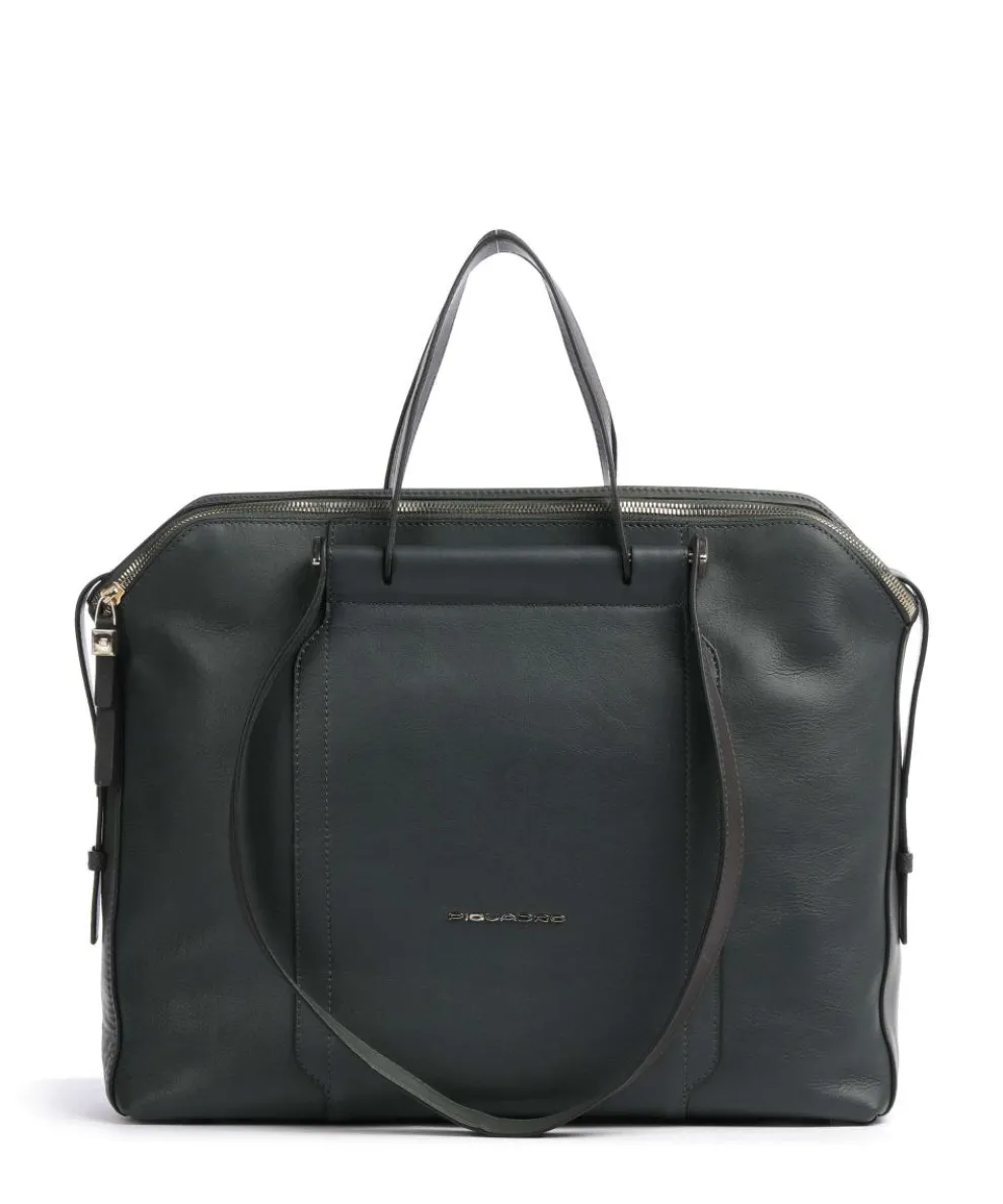 Circle Aktentasche 14″ fein genarbtes Rindsleder dunkelgrün