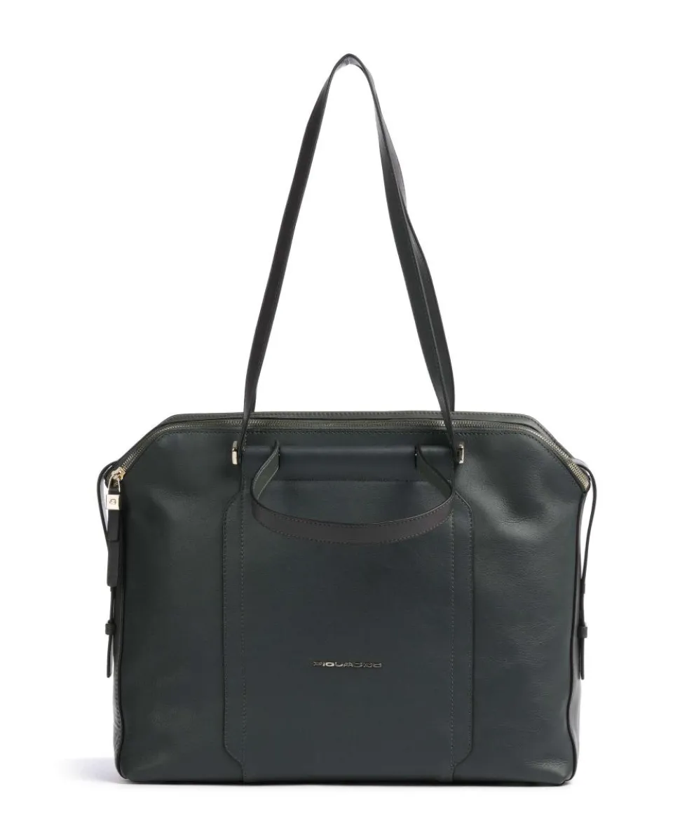 Circle Aktentasche 14″ fein genarbtes Rindsleder dunkelgrün