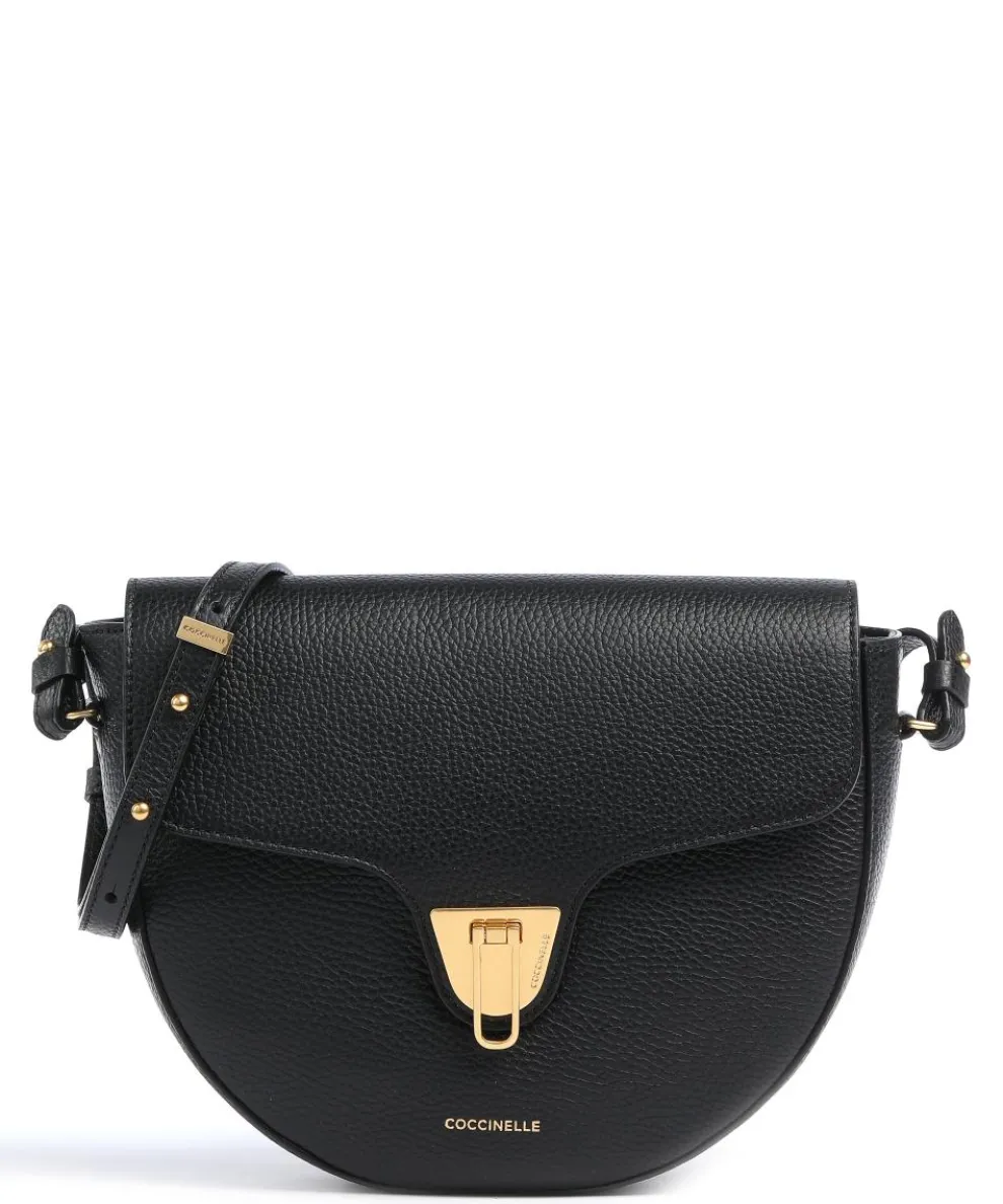 Beat Soft Umhängetasche genarbtes Leder schwarz