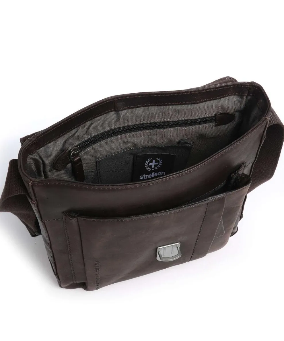 Brick Lane Umhängetasche Leder dunkelbraun