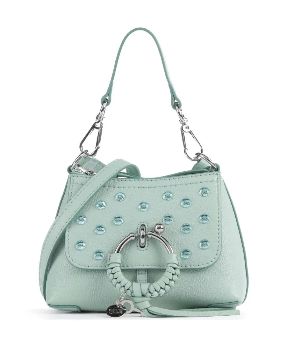 Joan Umhängetasche genarbtes Ziegenleder mintgrün