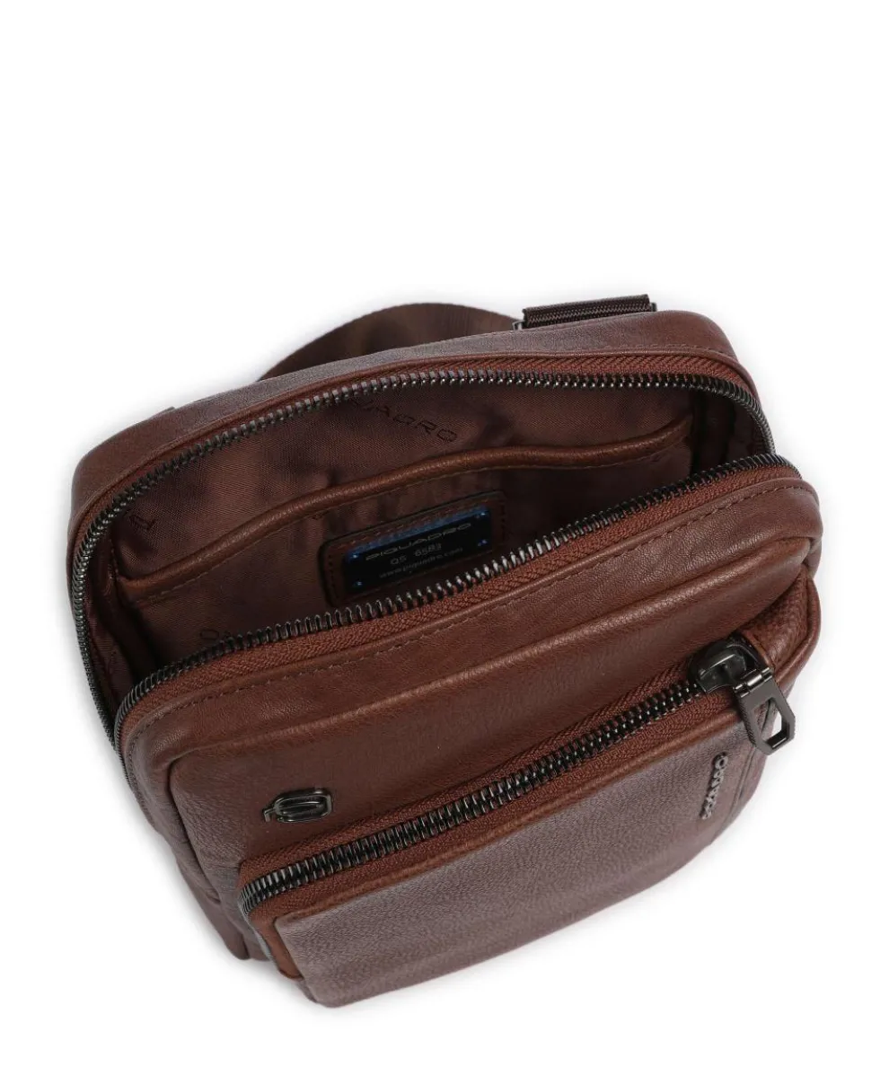 S134 Umhängetasche genarbtes Rindsleder braun