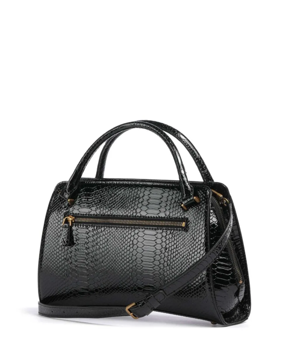 Annita Python Handtasche Lederimitat schwarz