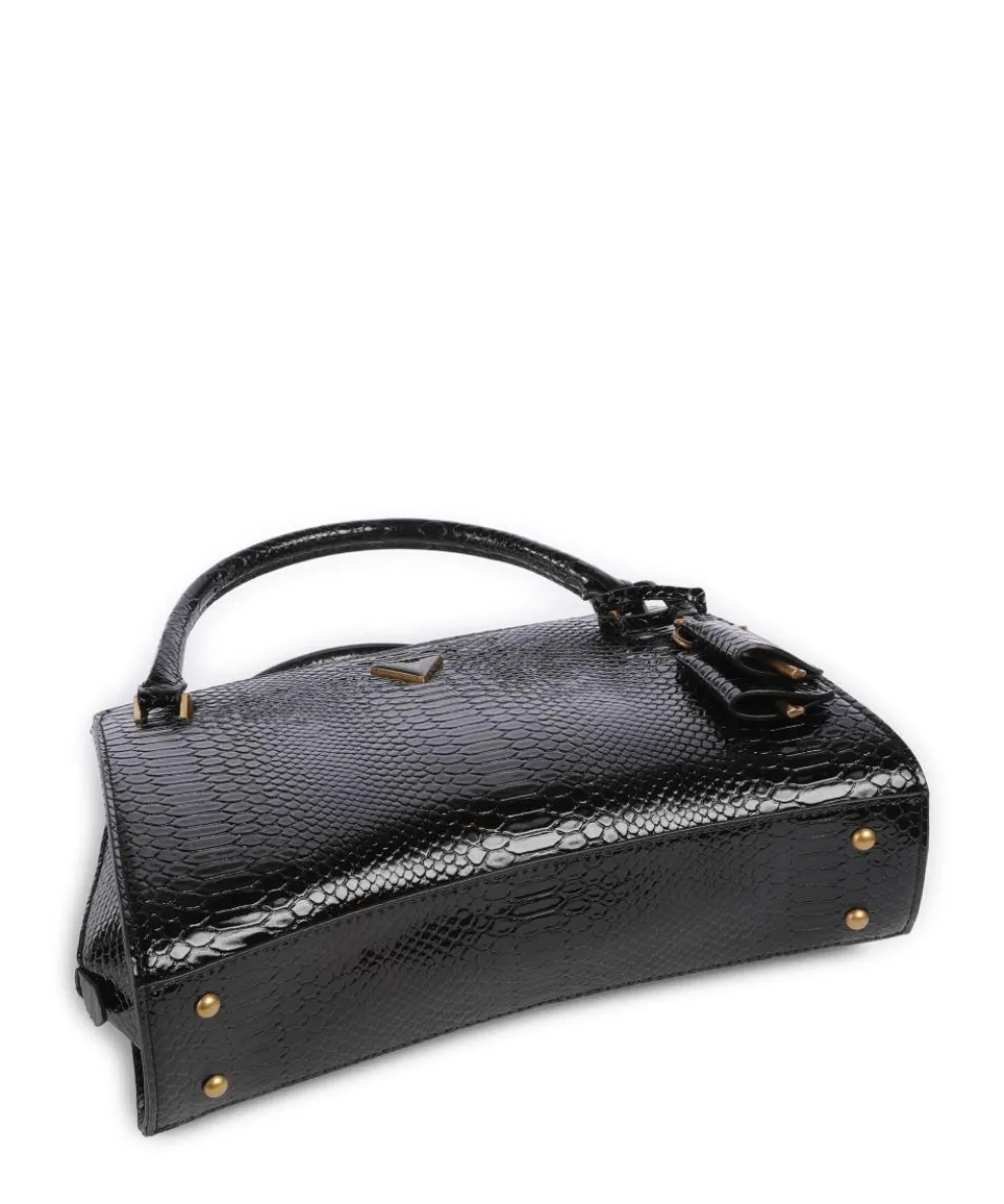 Annita Python Handtasche Lederimitat schwarz